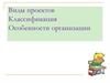 Виды проектов. Классификация. Особенности организации