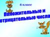 Положительные и отрицательные числа ( 6 класс )