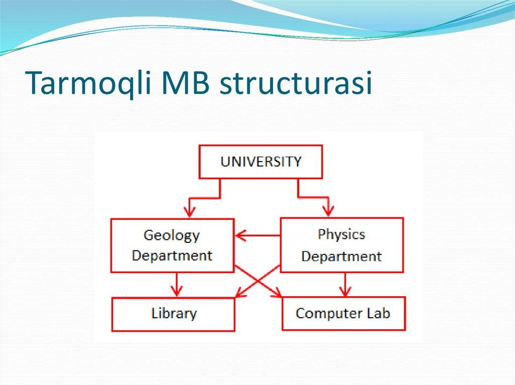 Tarmoqli MB structurasi