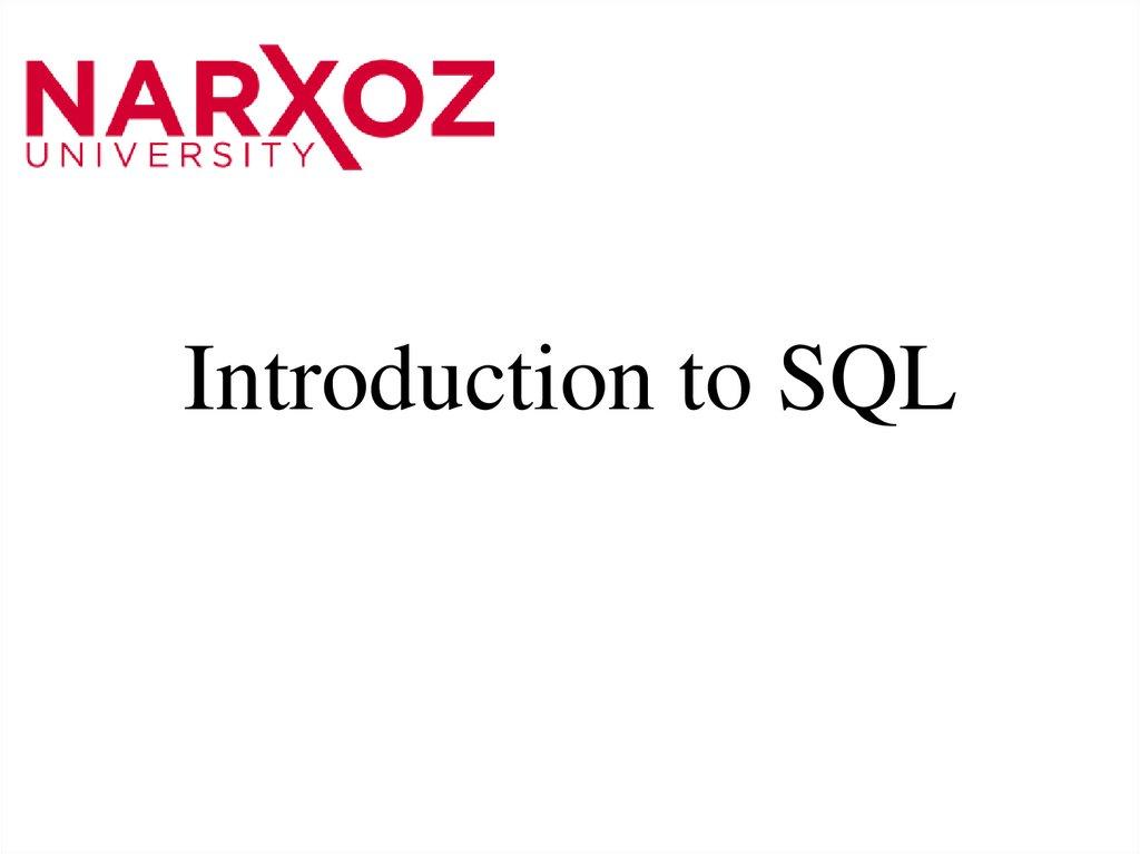 Introduction to SQL