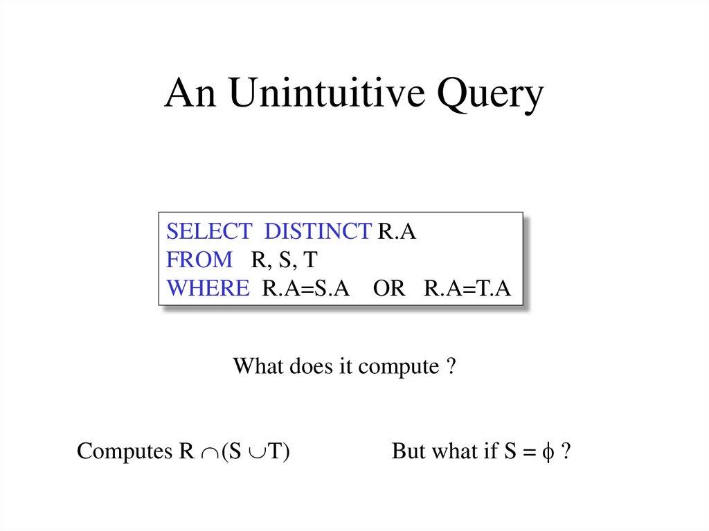 An Unintuitive Query