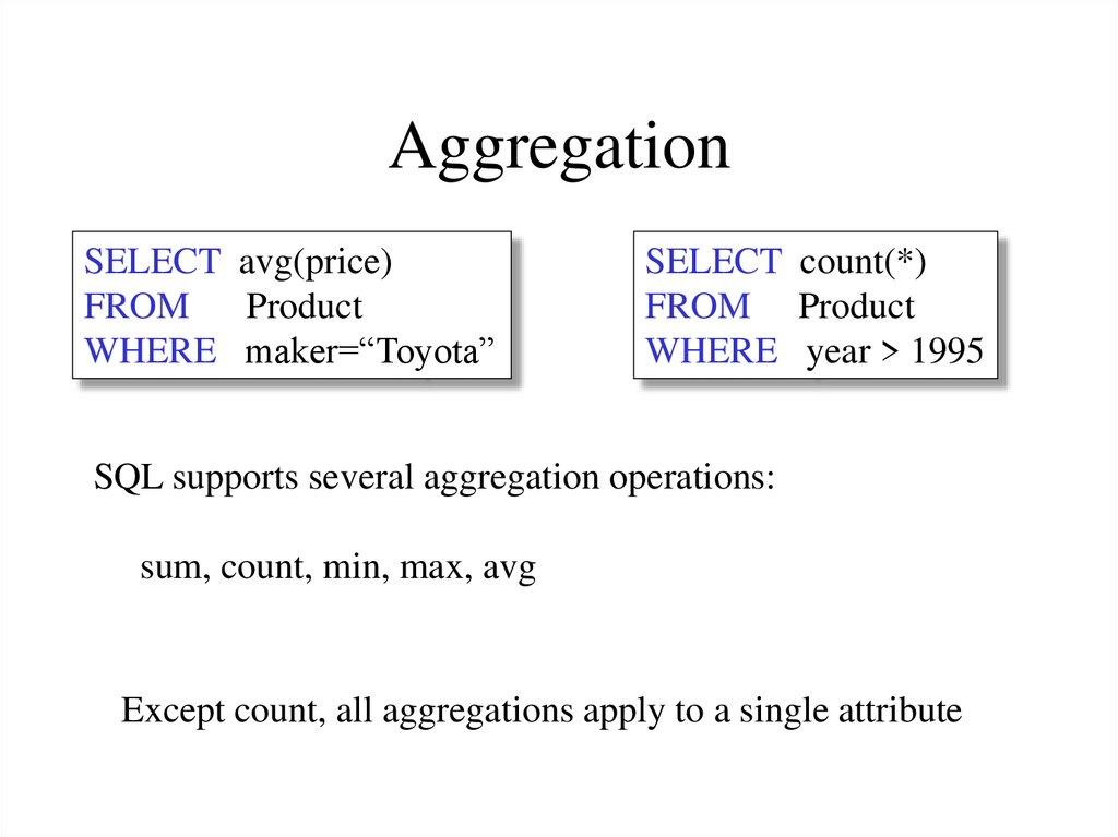 Aggregation