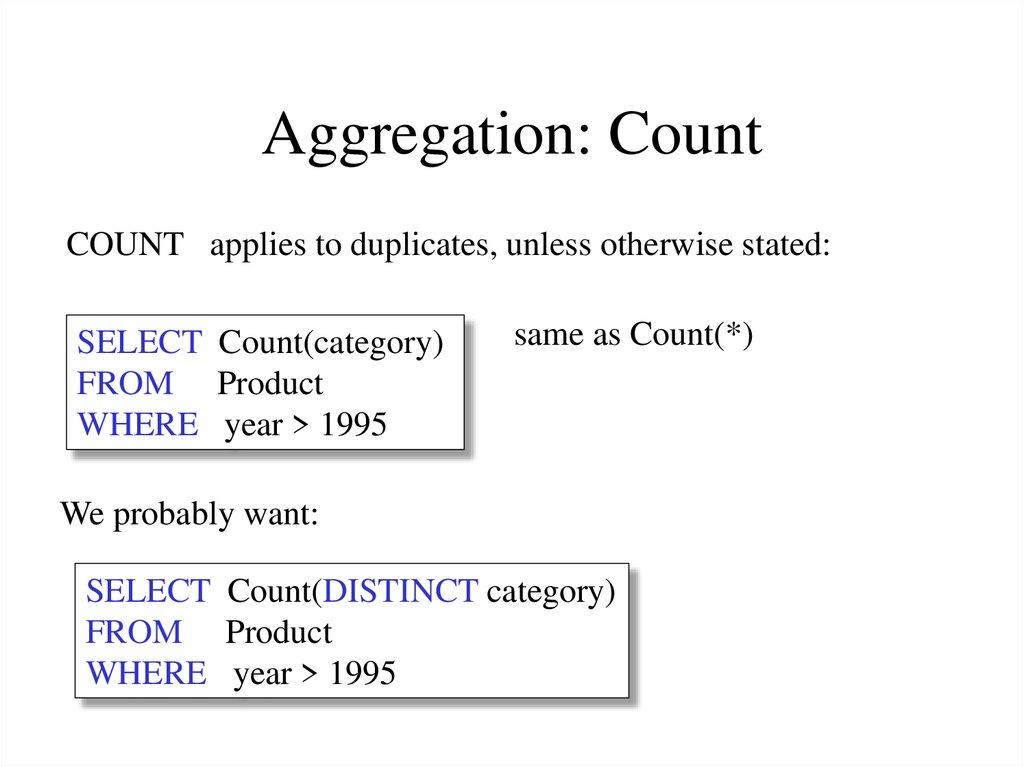 Aggregation: Count