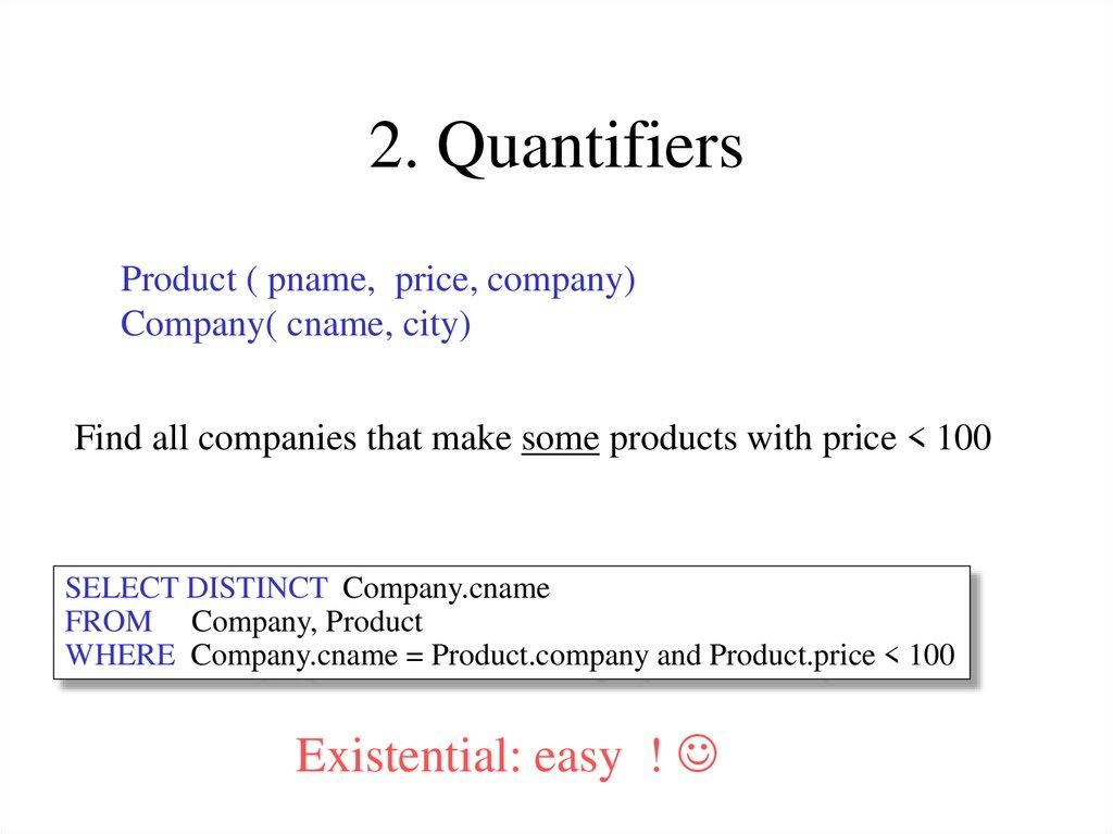 2. Quantifiers