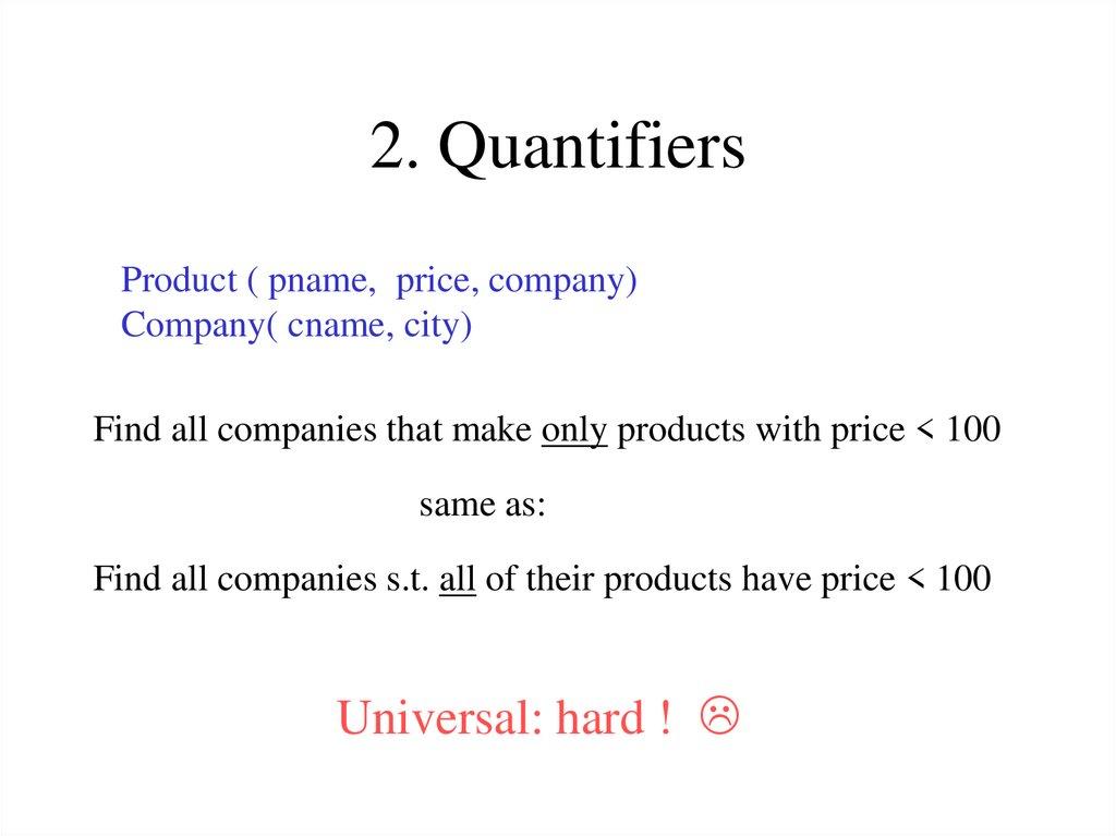 2. Quantifiers