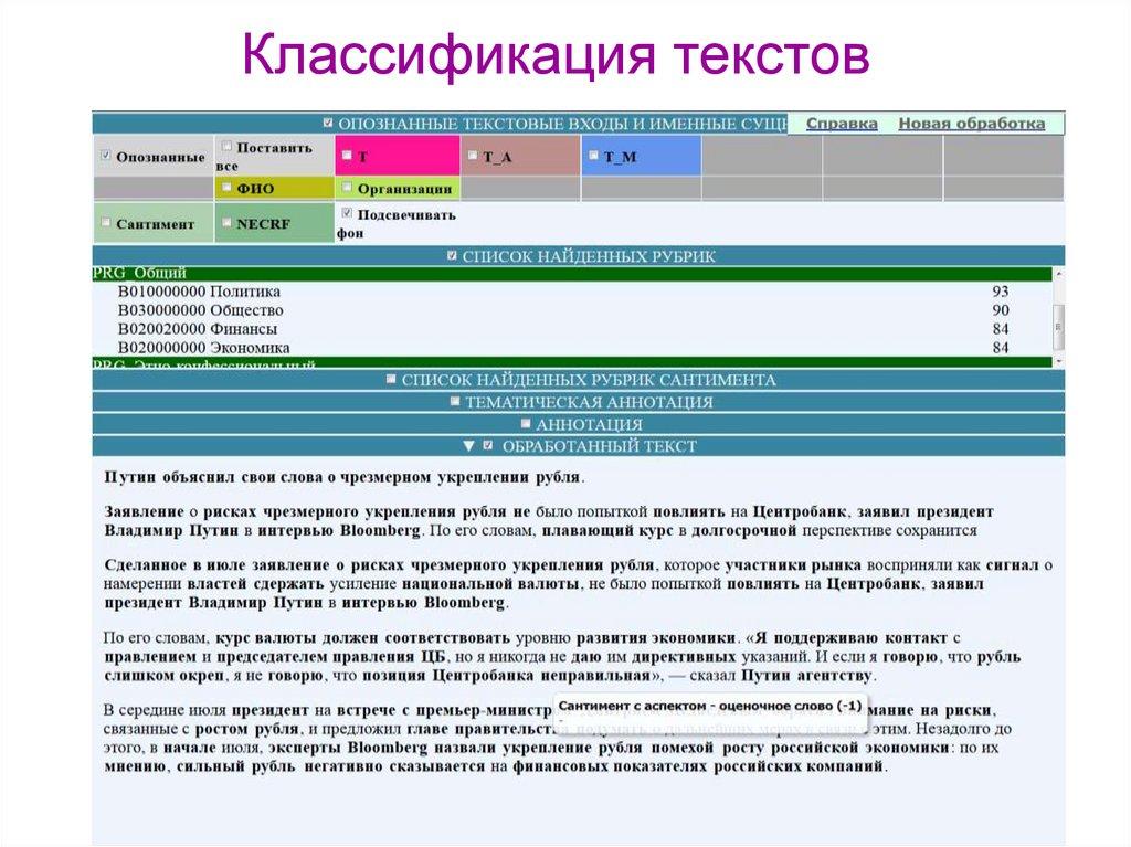 Классификация текстов