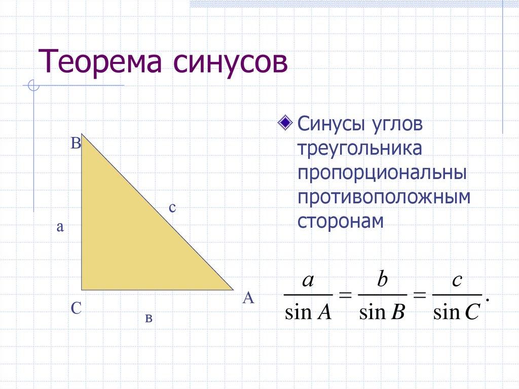 Теорема синусов