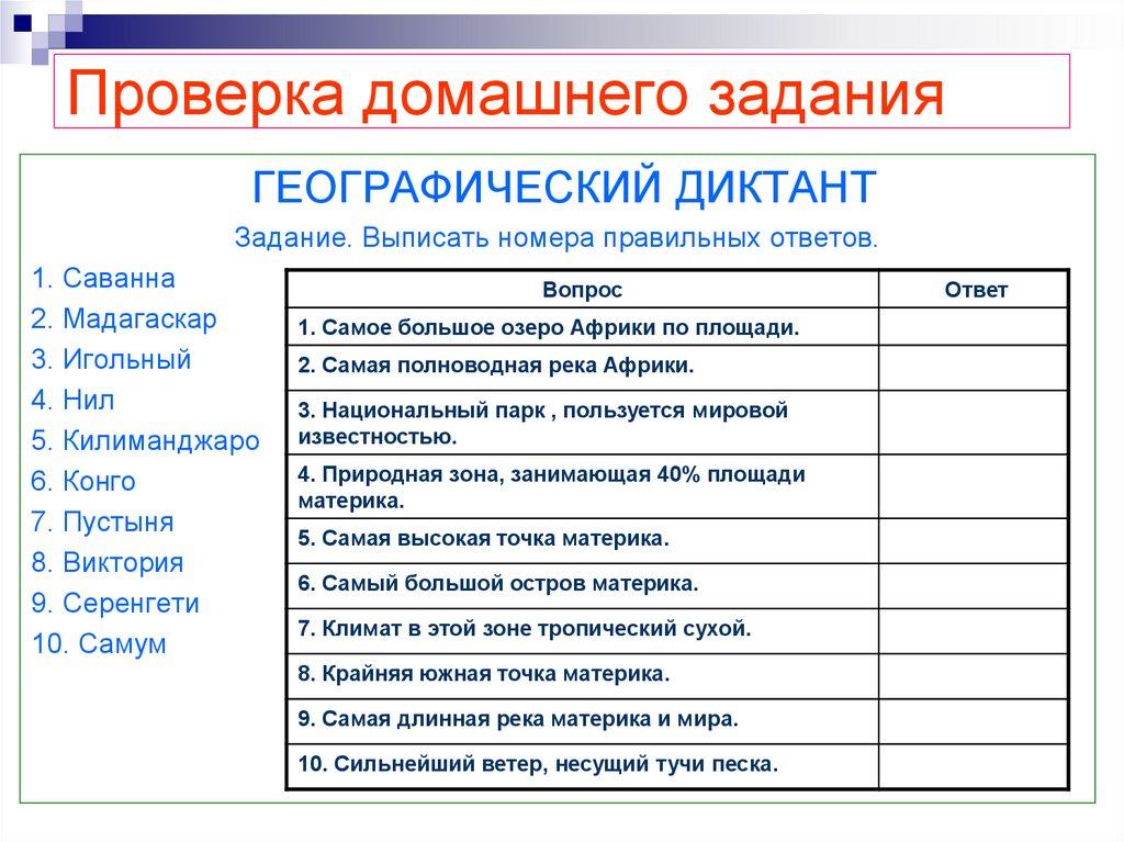 Проверка домашнего задания
