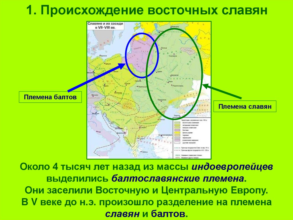1. Происхождение восточных славян