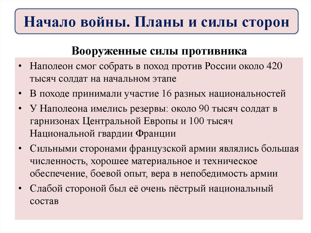 Вооруженные силы противника