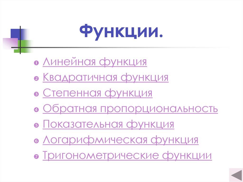 Функции.
