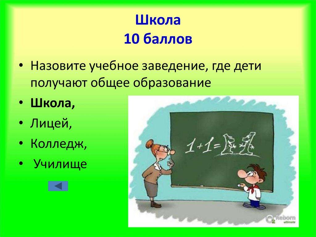 Школа 10 баллов