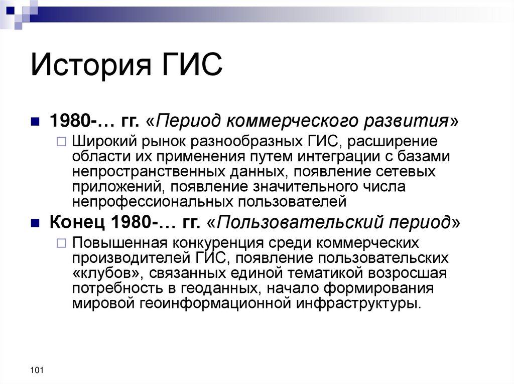 История ГИС