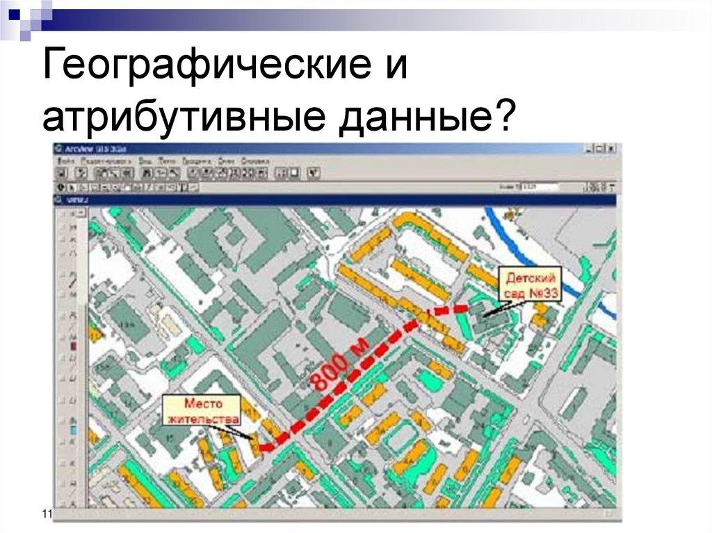 Географические и атрибутивные данные?