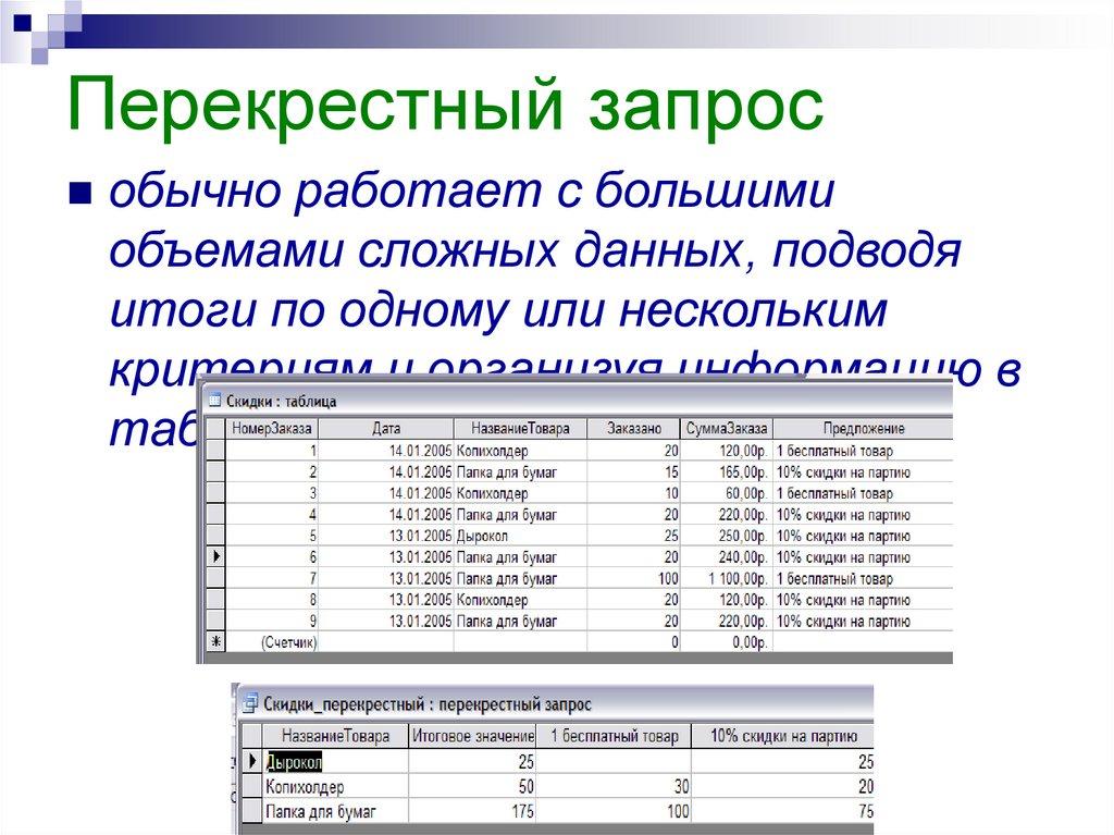 Перекрестный запрос