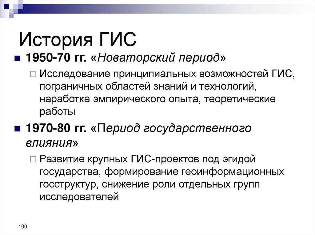 История ГИС