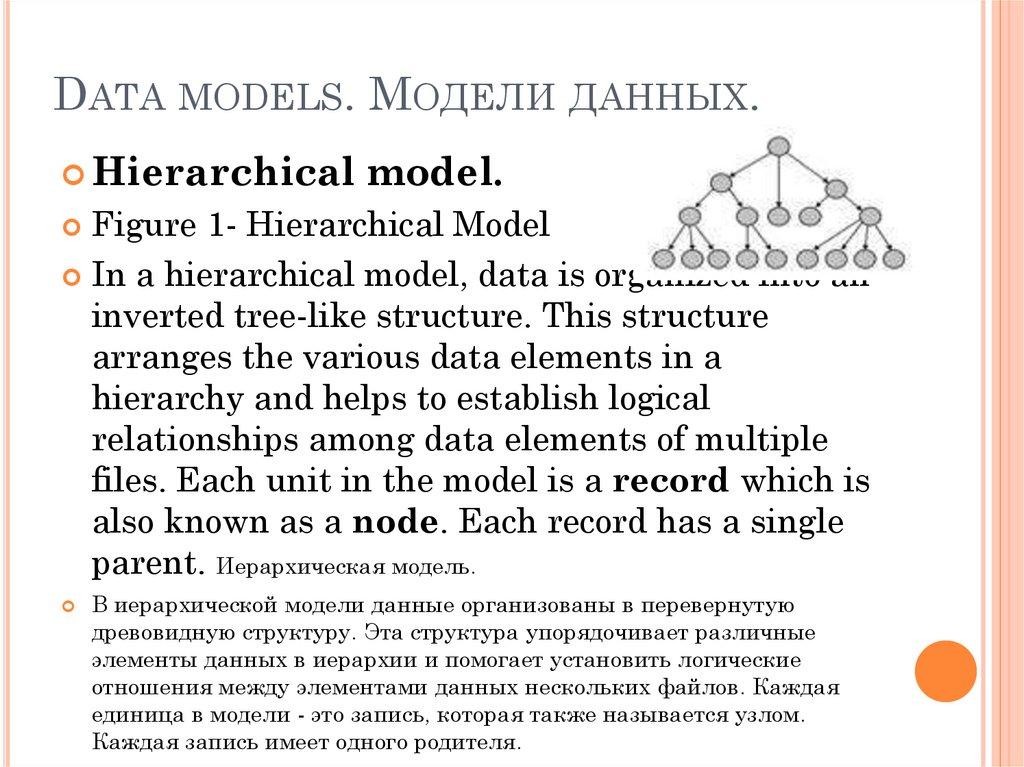 Data models. Модели данных.