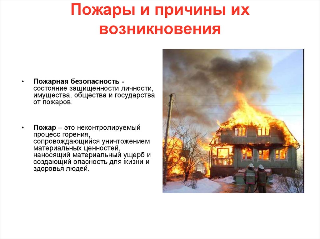 Пожары и причины их возникновения