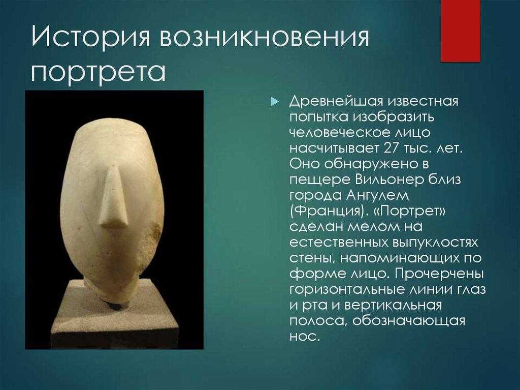 История возникновения портрета