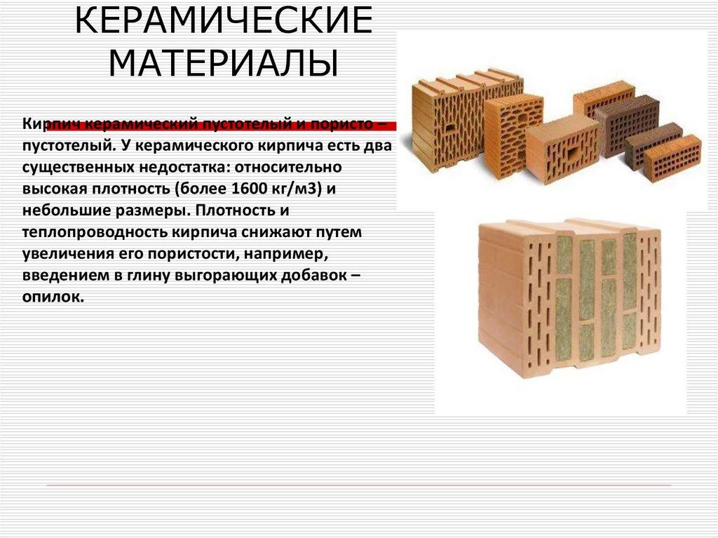СТЕНОВЫЕ КЕРАМИЧЕСКИЕ МАТЕРИАЛЫ