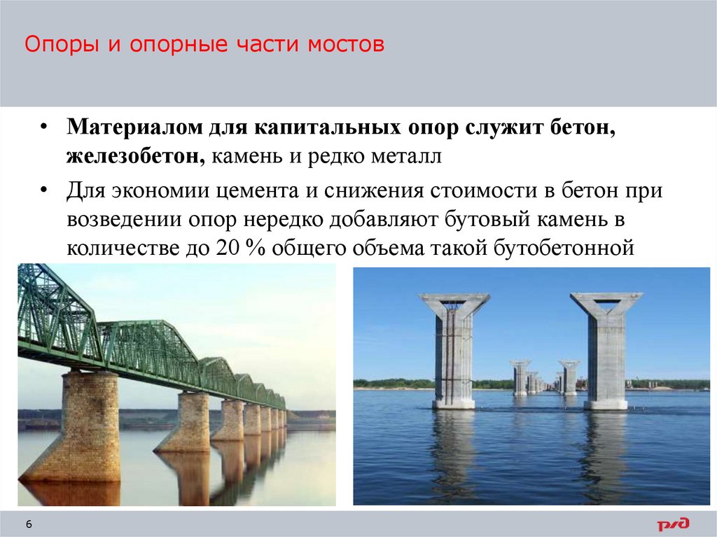 Опоры и опорные части мостов