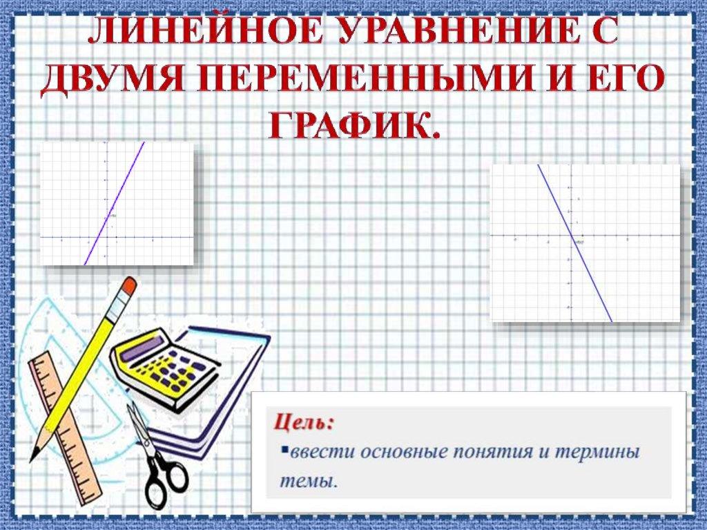 Линейное уравнение с двумя переменными и его график.