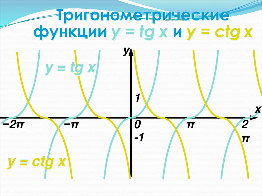 Тригонометрические функции y = tg x и y = ctg x