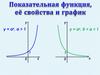 Показательная функция, её свойства и график