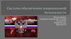 Система обеспечения национальной безопасности