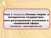 Основы теории и методологии государственного регулирования экономики и социальной сферы. Тема 1 (вводная)