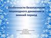 Особенности безопасности пешеходного движения в зимний период