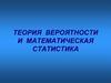 Теория вероятности и математическая статистика  (лекция 4)