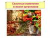 Сезонные изменения в жизни организмов